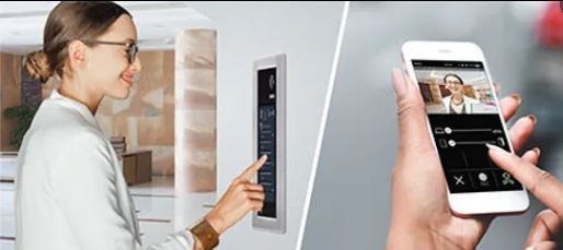 Commercial Intercom System Using by A Office Women